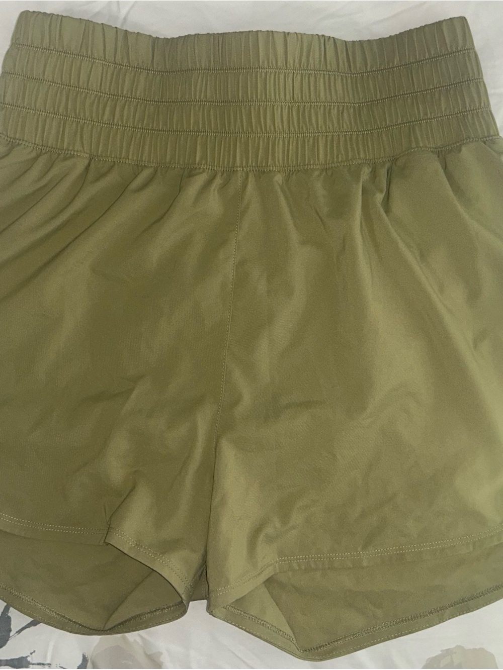 Nike Olive High-Waist Athletic Shorts